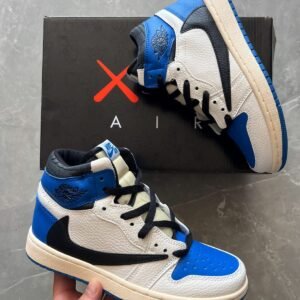 Blue Leather Jack Cactus Sneakers